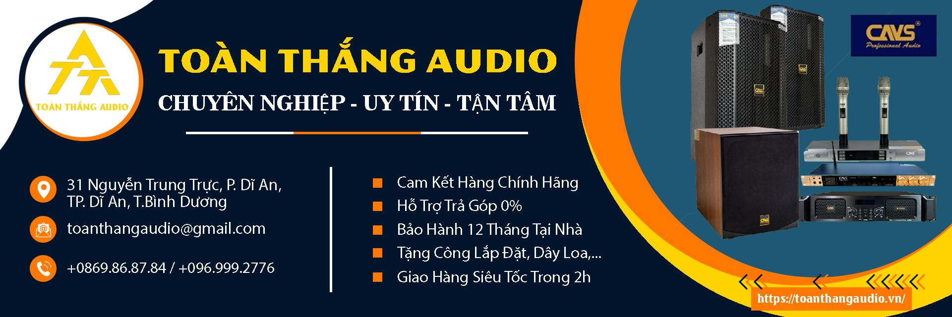Banner Website Toàn Thắng Audio